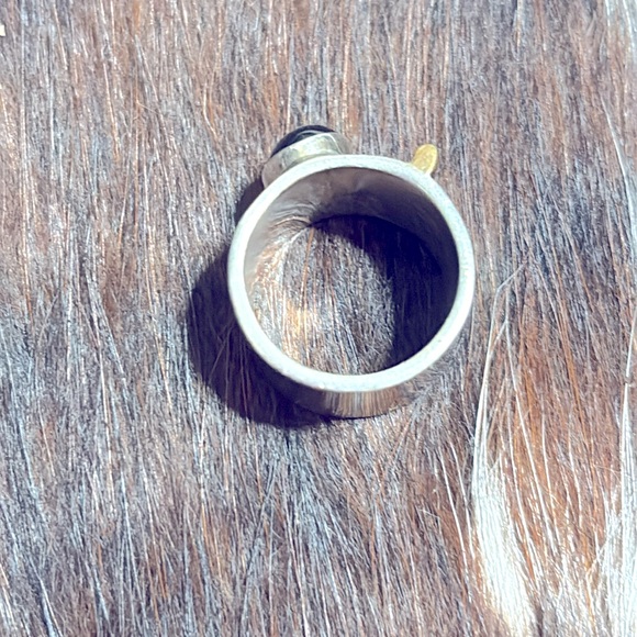 Silpada Sterling Silver & Black Onyx Ring size 6 3/4 to 7 - Picture 3 of 4